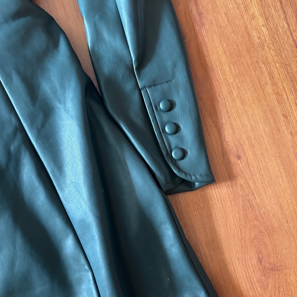 Manière De Voir Vegan Leather Belted Blazer Dress - Picture 9 of 9